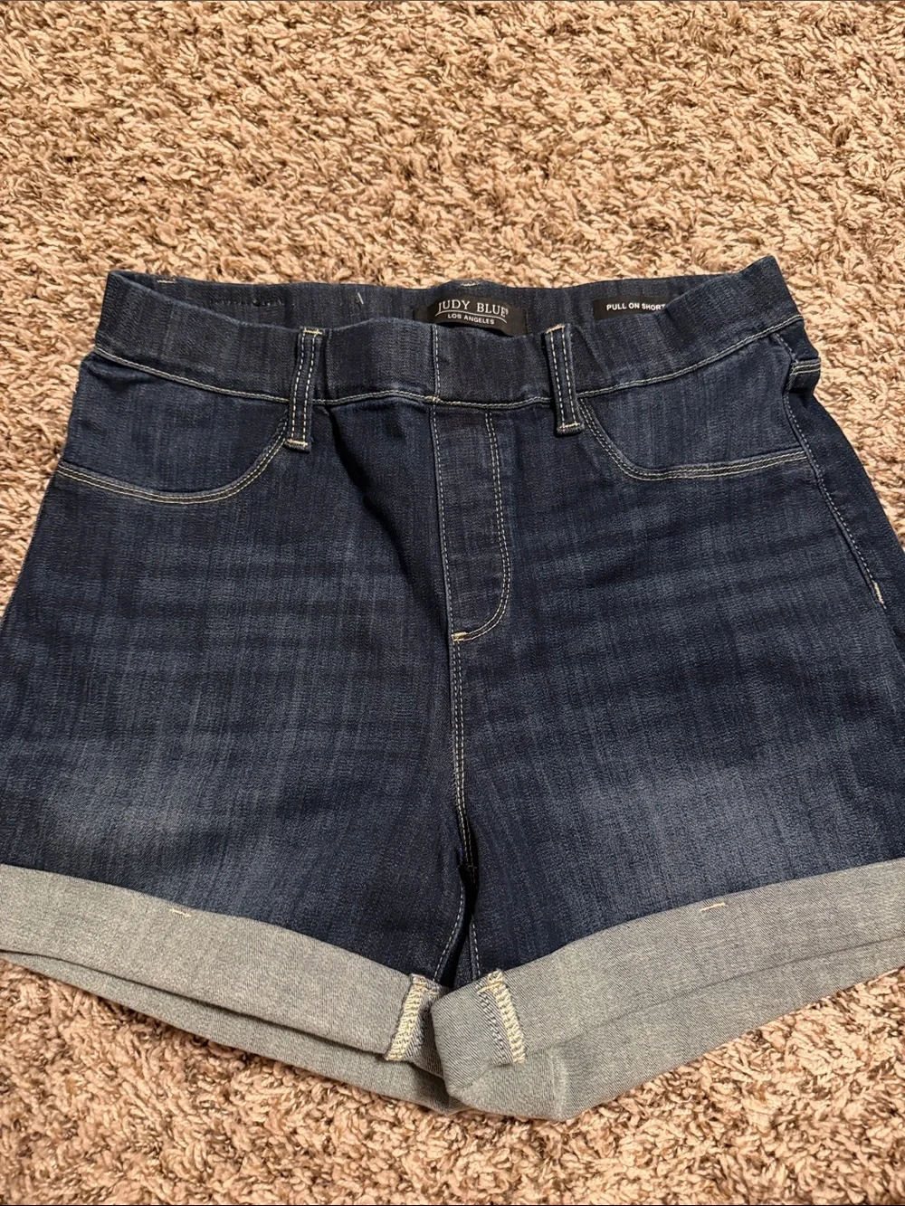 Judy Blue Indigo Cuffed Denim Shorts
